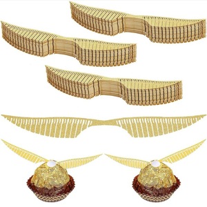 Decoración <span class=keywords><strong>de</strong></span> <span class=keywords><strong>Pastel</strong></span> <span class=keywords><strong>de</strong></span> Chocolate con Alas <span class=keywords><strong>de</strong></span> Ángel <span class=keywords><strong>de</strong></span> Papel Dorado con Pegamento para Pasteles <span class=keywords><strong>Ferrero</strong></span> Man - Product Image 3