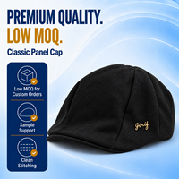 Casquette plate en jean noir pour femme avec emblème lettre dorée, style décontracté, ajustable, printemps-automne, style minimaliste, vente en gros