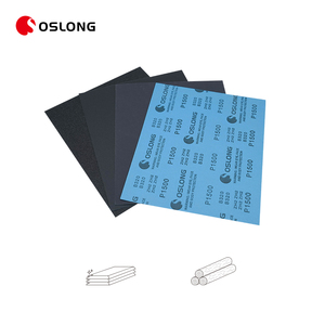 Personalizable 230*280mm 9 ''x 11'' Hojas de papel de lija seco húmedo de carburo de silicio Abrasivos de molienda negros impermeables - Product Image 1