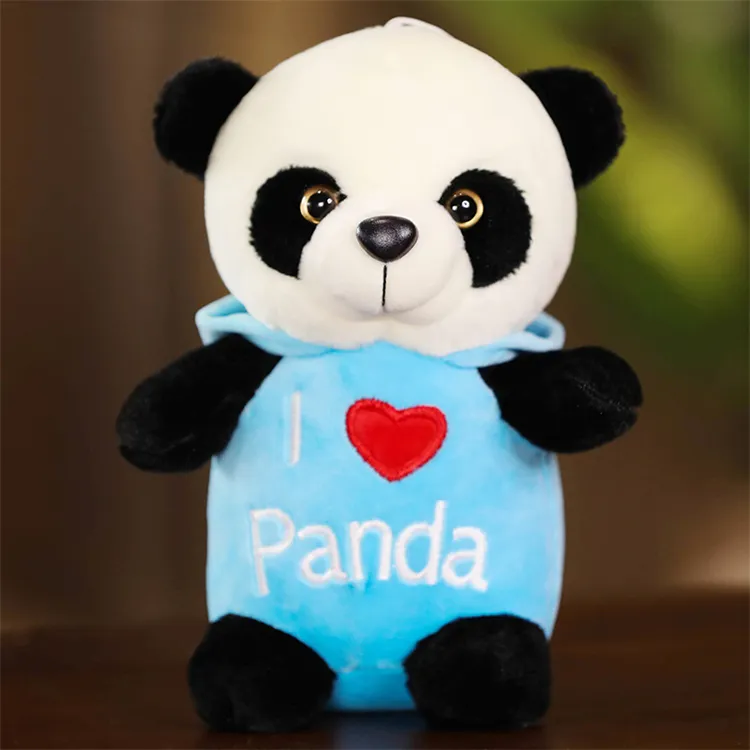 Peluche panda super divano carino all'ingrosso con cuore