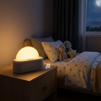 Machine à bruit blanc compacte avec lumière de réveil et lampe d'ambiance à lueur douce, système de contrôle intuitif au chevet pour le sommeil