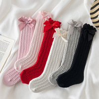 Nouvelles chaussettes décontractées en coton respirant à motif dinosaure et nœud pour bébés filles de 1 à 8 ans, sans talon, collection Hiver 2025