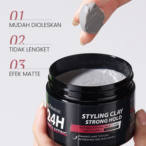KORMESIC Bpom Certificado, Marca Privada, 140g, Arcilla para Peinar el Cabello, Fijación Fuerte, Crema Texturizante de Larga Duración 24H, Para Todo Tipo de Cabello - Product Image 3