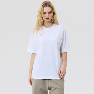 Camiseta Personalizada con Cuello Grueso, 230gsm, 260gsm, 300gsm, Corte Recto, Oversize, Impresión Digital, 100% Algodón para Hombre - Product Image 2