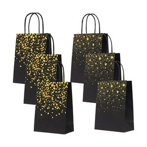Bolsas de Papel con Asas para Regalos, Graduaciones, Cumpleaños, Bolsas de Regalo Kraft para Compras, Fiestas, Envoltorios para Comida para Llevar - Product Image 1
