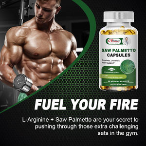 Label pribadi OEM 60 buah kapsul kesehatan prostat & frekuensi buang air kecil Sehat & gergaji aliran Palmetto - Product Image 3