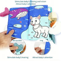 Livre en tissu pour bébé, doux et lavable, jouet éducatif précoce pour le développement du cerveau