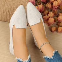 Chaussures plates à bout pointu pour femmes, mocassins à enfiler, confort décontracté, chaussures de travail de bureau, chaussures habillées tendance, multicolores