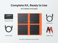 Panneau solaire monocristallin 200W, module PV haute efficacité, chargeur solaire portable étanche pour la charge de stations d'alimentation extérieures