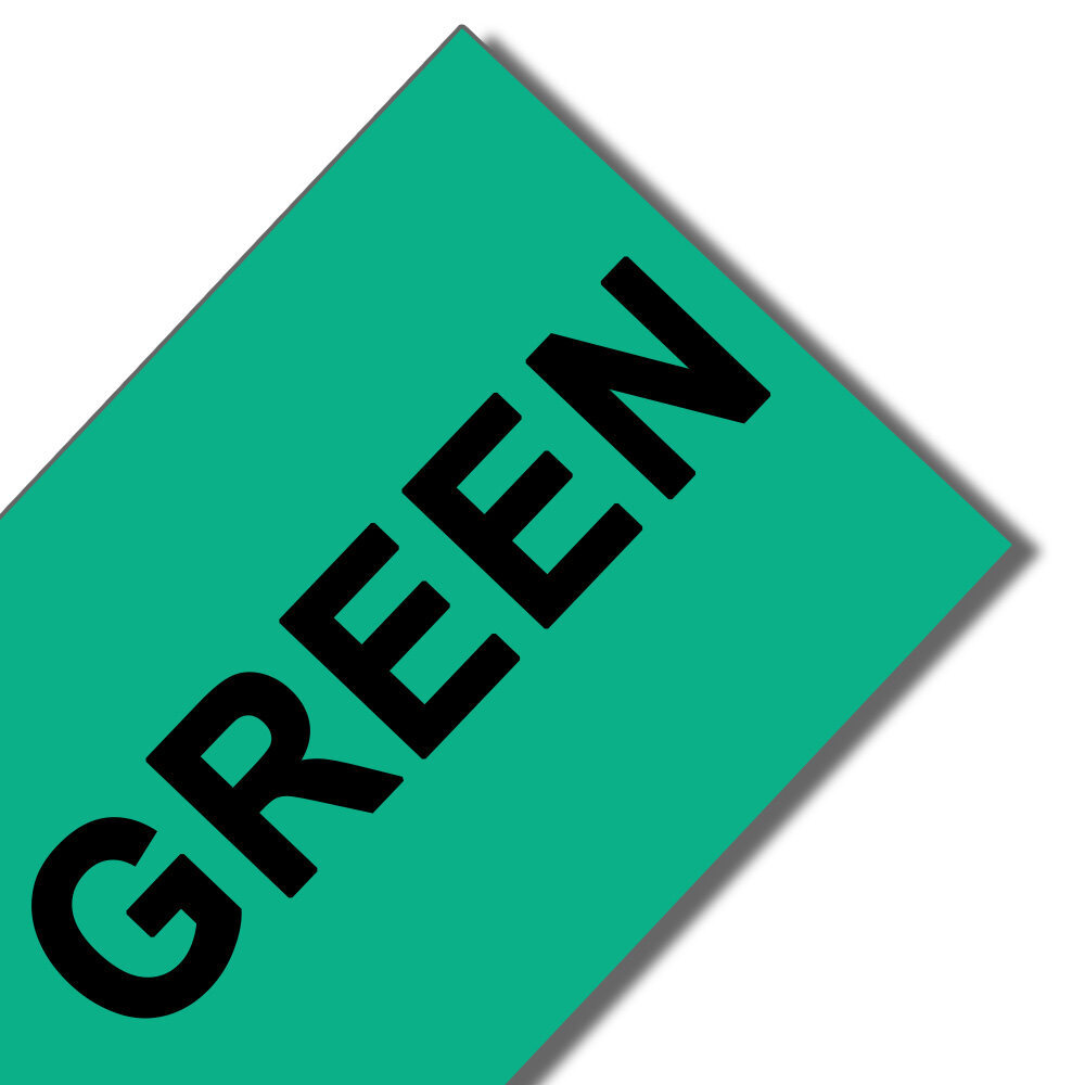 Fondo verde con letras negras - 12mm 7m