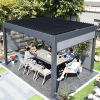 Télécommande étanche système bioclimatica 3x3 3x4 4x3 4x6 gazebo persiennes de toit automatiques motorisées pergola extérieure en aluminium