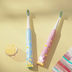 Yeni OEM ODM fabrika üreticileri özel etiket kablosuz şarj Sonic elektrikli titreşim çocuklar elektrikli diş fırçası