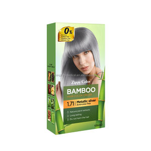 Crème colorante capillaire permanente noire au charbon de bambou Zippy Color, sans ammoniaque, couvre les <span class=keywords><strong>cheveux</strong></span> gris, vente en gros - Product Image 4