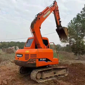 Mini-excavatrice d'occasion Doosan DH80 d'origine, 8 tonnes, excavatrices d'occasion Doosan DH70 DH80 DH55, moteur Daewoo Doosan, brise-roche - Product Image 1