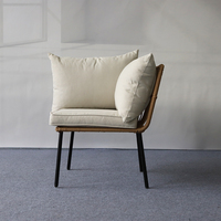 Ensemble de canapé sectionnel en forme de L en osier tressé gris anthracite avec table basse ovale en verre, meubles de patio, coussins crème pour jardin