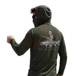 Haut de pêche à capuche pour homme UPF 50, léger, en tissu extensible, respirant, séchage rapide, manches longues, professionnel - Product Image 2