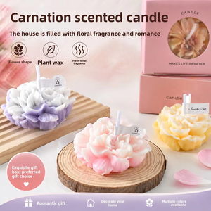 Vela de Peonía para Graduación y San Valentín, Hecha a Mano con Cera de Soya, Sin Humo, Ecológica, No Tóxica, con Fragancia Creativa, Venta al Por Mayor - Product Image 2