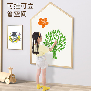 Wooden Multifunctional 2 in 1 Double-Sided Large Magnetic White Drawing Board Graffiti <b>Educational</b> <b>Toy</b> 6.5 Inch for Kids - Product Image 3