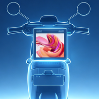 Boîte LED publicitaire personnalisée en couleur pour livraison de repas à emporter, écran LED pour moto, boîte de livraison alimentaire avec affichage LED