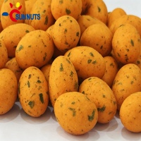 Sunnuts Wasabi Extra Hot Spicy Coated Dried Peanuts Chili Flavor Crispy a Grade Snacks Wholesale for Southeast Asia Market
