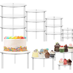 Bền Acrylic bánh hiển thị đứng nắp thương mại bánh cưới sự kiện cá nhân Bộ quà tặng cho trình bày thanh lịch acrylique - Product Image 5