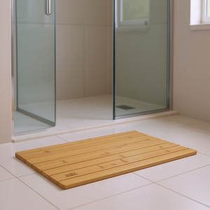Alfombra de Baño de Bambú Rectangular de 27.6 x 19.7 Pulgadas, Tamaño Premium para Baño, Diseño Minimalista, Patrón Sólido, Hecha a Máquina - Product Image 2
