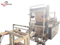 Machine à fabriquer des sacs en plastique SHXJ-B700, sacs de courses ménagers plats, double couche, quatre lignes, thermoscellage, découpe à froid