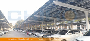 Système de <span class=keywords><strong>carport</strong></span> solaire CHIKO, structure de stationnement imperméable avec un seul poteau - Product Image 6