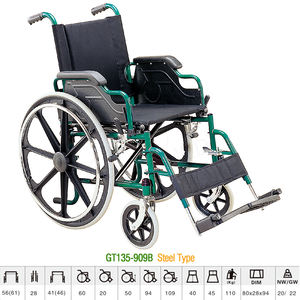 Silla de ruedas plegable y ligera para discapacitados, suministros de terapia de rehabilitación, Oem, FS809 - Product Image 6