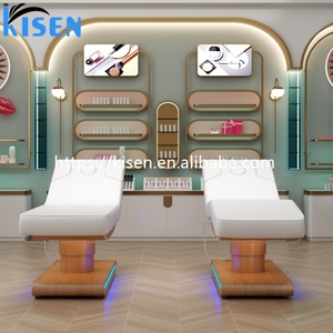 Cama Eléctrica Profesional para Salón de Belleza KISEN, Base de Madera Clara, 4 Motores, Mesa de Masaje, Diseño Moderno, Gran Venta - Product Image 6
