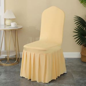 Housse de chaise plissée en spandex pour banquets de mariage en hôtel, vente en gros - Product Image 4