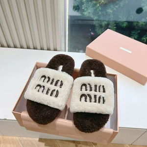 Chaussons d'extérieur pour femmes de haute qualité, en peluche, pour l'automne et l'hiver, chaussons en coton à enfiler pour femmes - Product Image 5