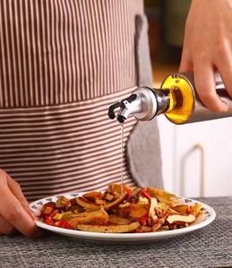Bouteille en verre transparente réutilisable pour huile et vinaigre, vente chaude 2025, cuisine, cuisson, bouteille en verre pour sauce 300 ml - Product Image 4