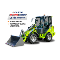 Chargeur électrique articulé compact AOLITE E610PRO avec cabine, haute capacité de levage, pour l'agriculture et les entrepôts agricoles