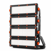 Projecteur LED modulaire 500W-2000W en aluminium moulé sous pression IP65, projecteur de stade, support en U réglable à 360°