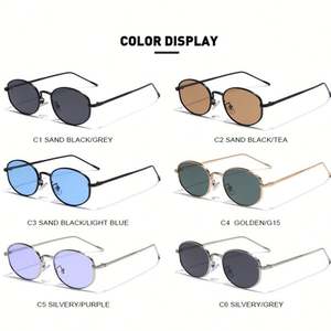 Gafas de Sol Punk Metálicas de Alta Calidad con Logotipo Personalizado, Modelo 2025, Ovaladas, Unisex, con Protección UV400 - Product Image 5