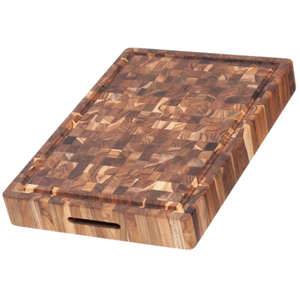 Bloques de Madera de Grano Vertical para Carnicero con Ranuras para Jugos - Product Image 1