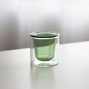 Tasses à thé en verre borosilicate coloré à double paroi, tasses en verre isolantes pour la maison, tasses créatives - Product Image 4