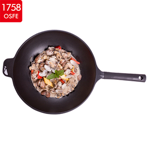 Chino <span class=keywords><strong>gran</strong></span> 32Cm de fundición de aluminio antiadherente <span class=keywords><strong>Wok</strong></span> con tapa - Product Image 4