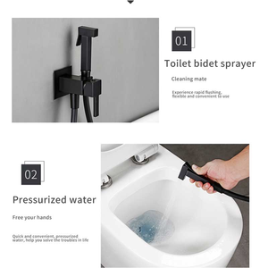 Роскошный черный ручной распылитель для биде - Product Image 3