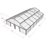 Tentes de réception transparentes TNETCHO Comercial Heavy Duty pour 500 personnes, pour événements en plein air, tente cathédrale 10x10