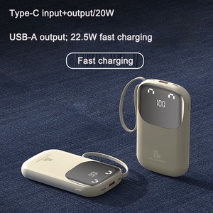 Sản phẩm mới <span class=keywords><strong>Mini</strong></span> mỉm cười được xây dựng trong cáp ngân hàng điện 10000mAh xách tay bên ngoài pin sạc 10000mAh dây buộc cho điện thoại di động - Product Image 6