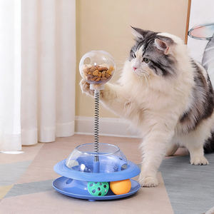 Nieuw Kattenspeelgoed Neemt De Gelukkige Kat Roterende Tafel Lek Voedselbal Veerveer Uit Hi Leuk Kattenspeelgoed - Product Image 4