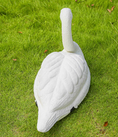 Décoy de cygne en plastique PE pour le Canada, avec piquet, décoration de jardin, décoys de cygne des neiges, détails réalistes, attire les oiseaux aquatiques