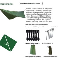 Auvent d'extérieur quatre saisons imperméable, résistant à l'humidité, protection solaire, parasol de plage léger en polyester enduit d'argent