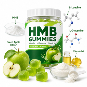 Customized Beta-Hydroxy Beta-Methylbutyrate Ca Calcium Food 99% HMB-CA Free Acid HMB Gummies Dairy-Free GMP HACCP Certified 120 - Product Image 2