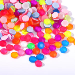 Cristales de Estrás Fluorescentes Luminosos Termoadhesivos, Base de Goma, Cristal Plano Redondo, Cristales de Estrás de Neón, Accesorios para Ropa - Product Image 4