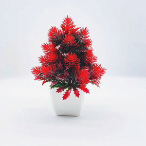 Plante Artificielle en Pot d'Usine 12x20 cm, Ornement de Bureau Vert en Plastique - Product Image 3