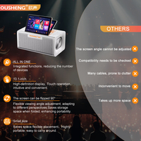Sistema de Karaoke Todo en Uno con Pantalla Táctil Android de 10.1 Pulgadas, Altavoz Jukebox, 2 Micrófonos Inalámbricos para Sistema de Cine en Casa de 64 GB, KTV