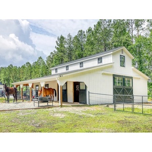 Misura su misura rapida costruzione prefabbricata <span class=keywords><strong>in</strong></span> <span class=keywords><strong>acciaio</strong></span> prefabbricato <span class=keywords><strong>in</strong></span> metallo fienili per cavalli con Design - Product Image 1